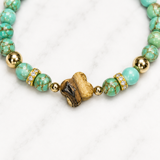 Ocean Clover | Green Turquoise & Picture Jasper