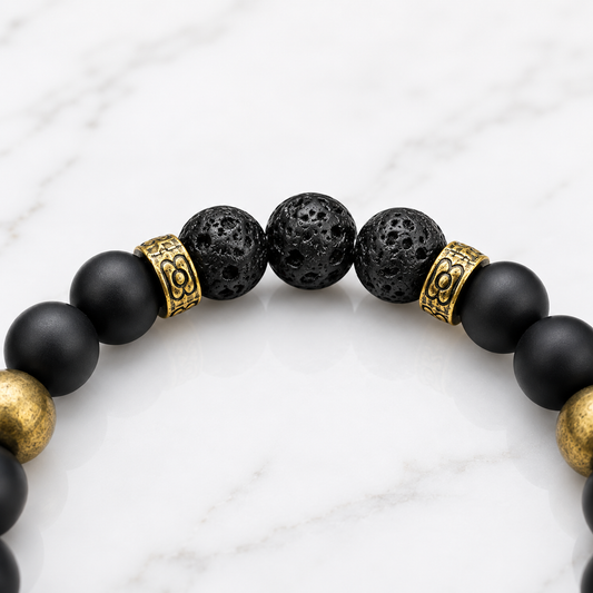 7 Chakra & Matte Onyx Bronze 8mm
