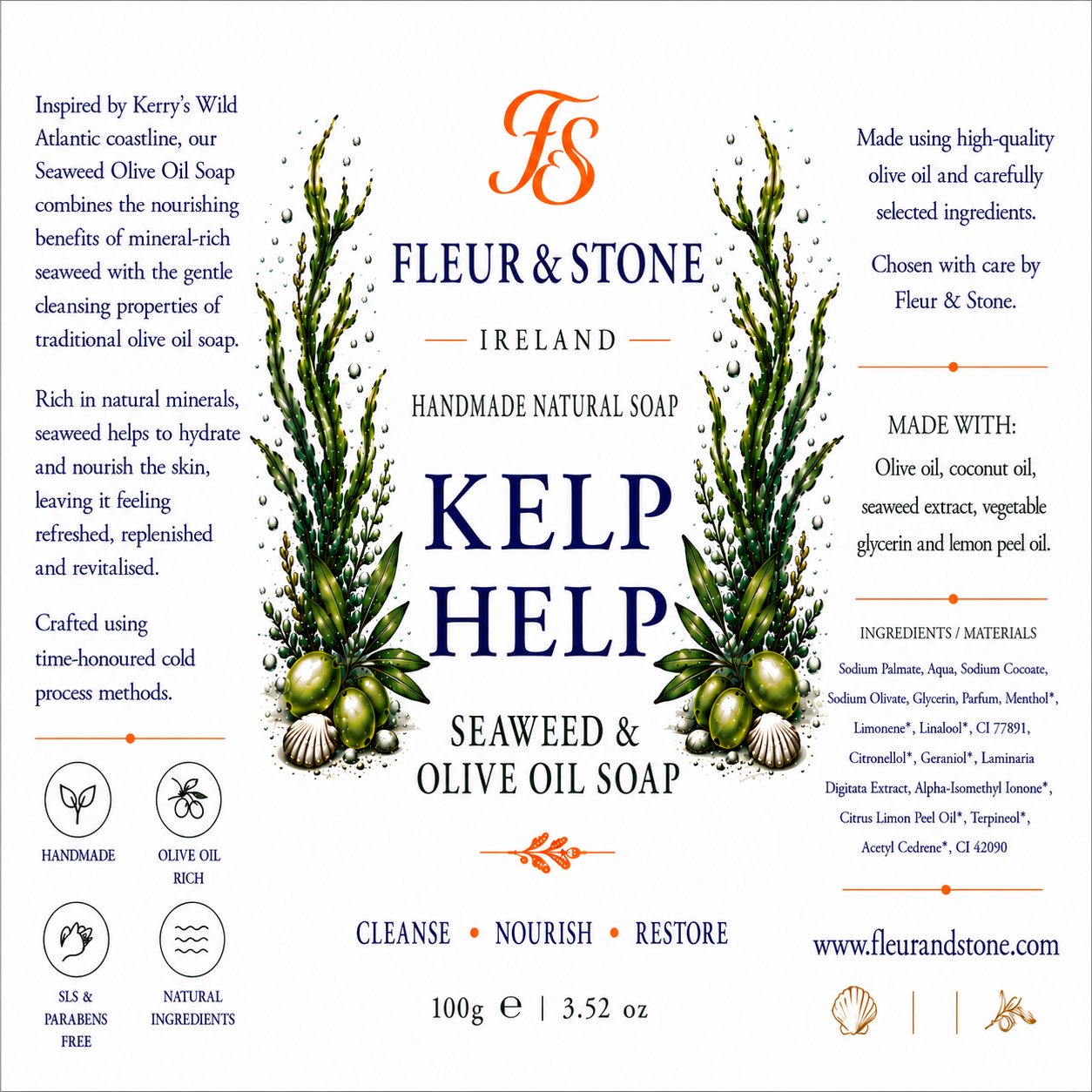 Kelp Help – Seaweed & Olive Oil Soap