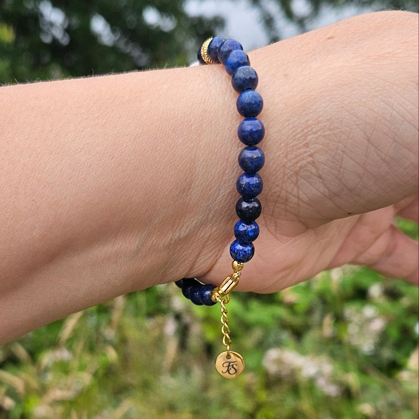 Midnight Clover | Lapis Lazuli & Mother of Pearl