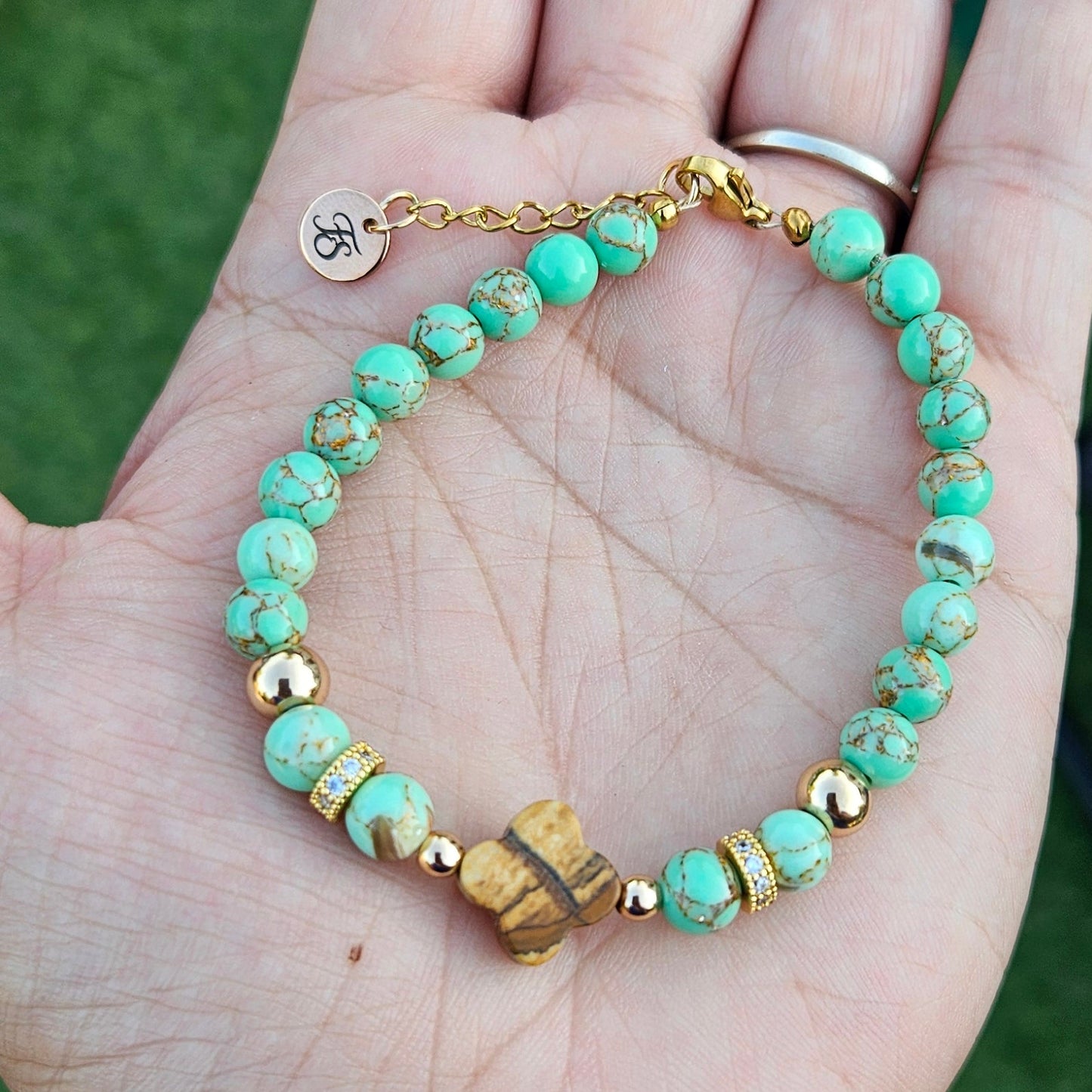 Ocean Clover | Green Turquoise & Picture Jasper