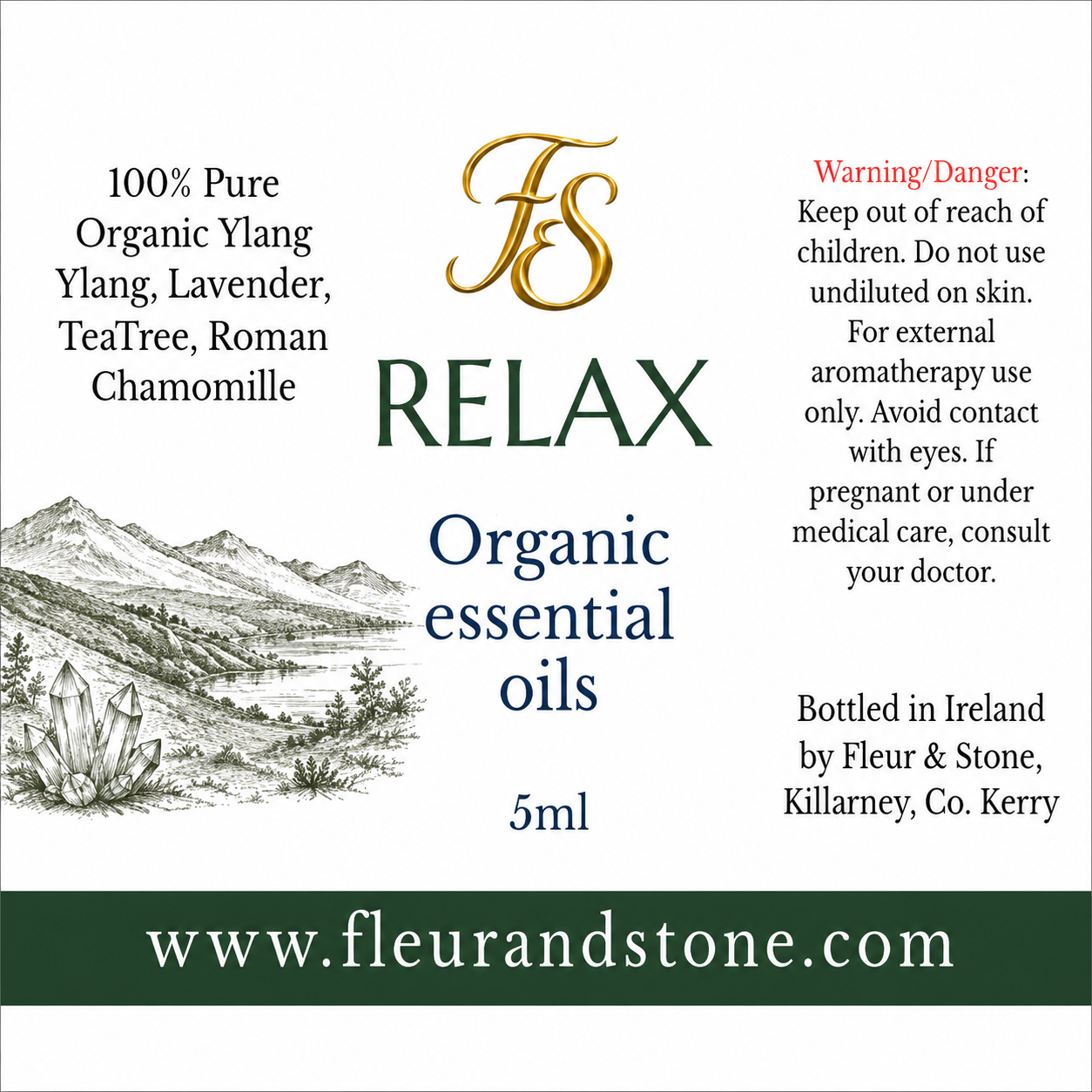 RELAX Essential Oil Blend | 100% Pure Organic | 5ml