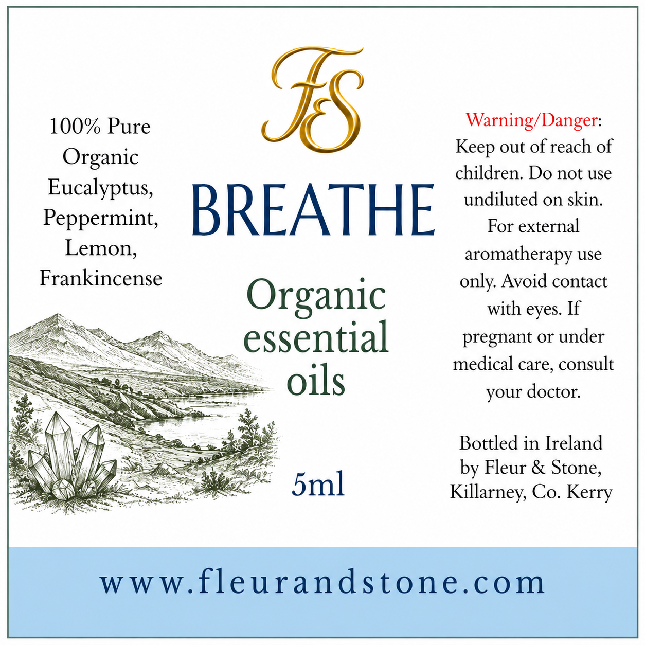 BREATHE Essential Oil Blend | 100% Pure Organic | 5ml