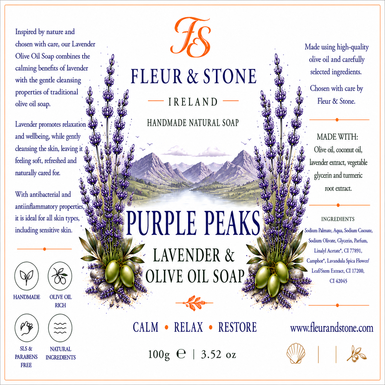 Purple Peeks – Lavender & Olive Oil Soap
