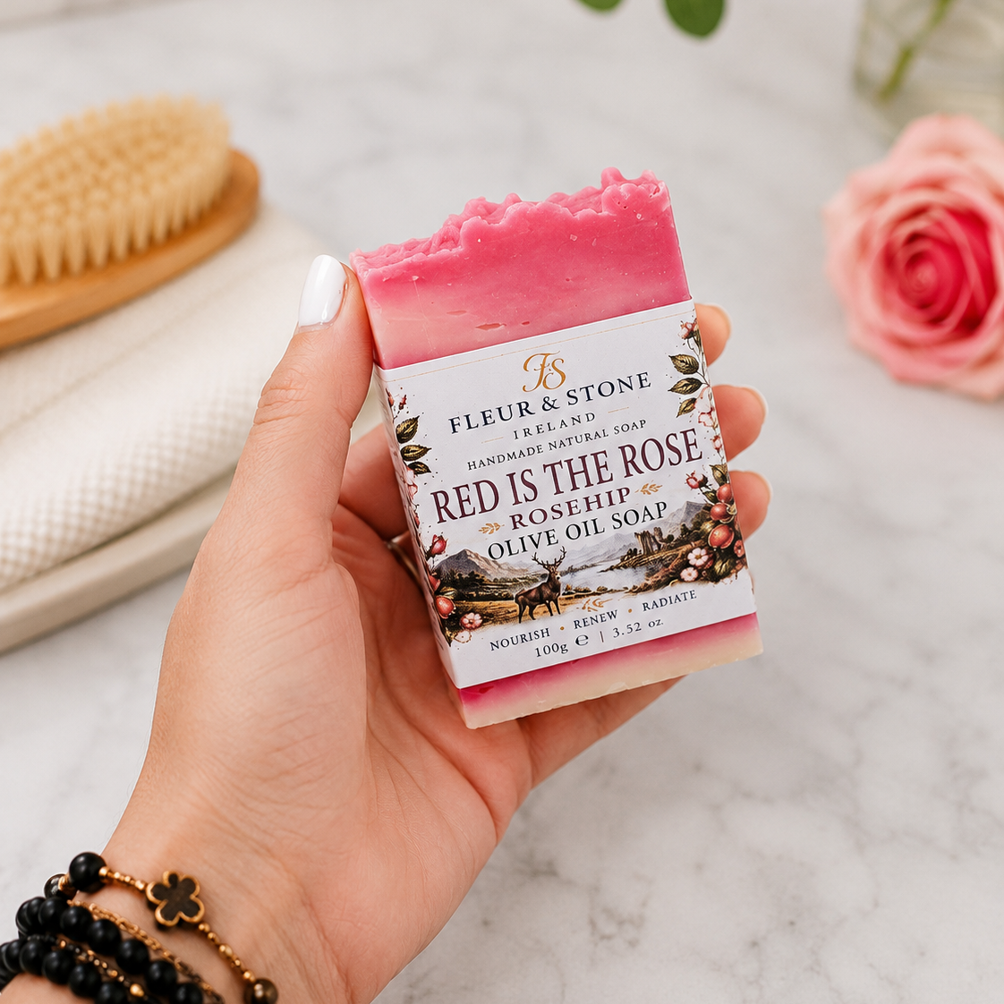 Red is the Rose – Rosehip & Olive Oil Soap