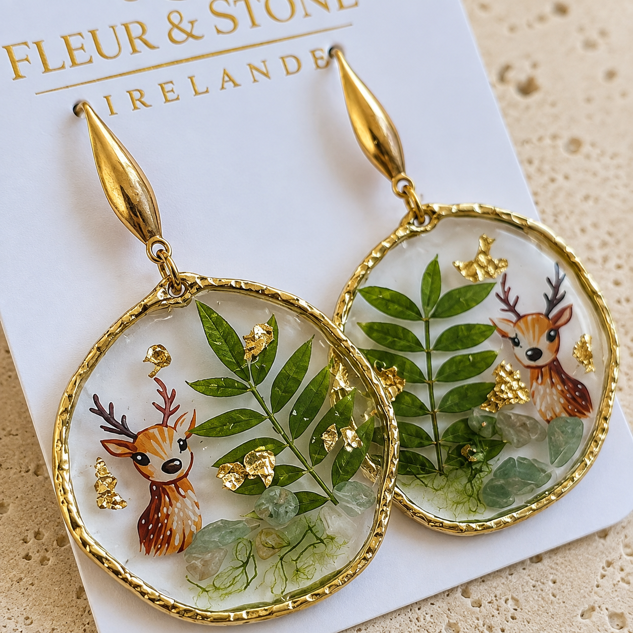 Killarney Park– Deer & Fern Earrings