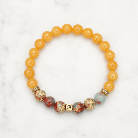 Shoushan Stone & Imperial Jade 8mm