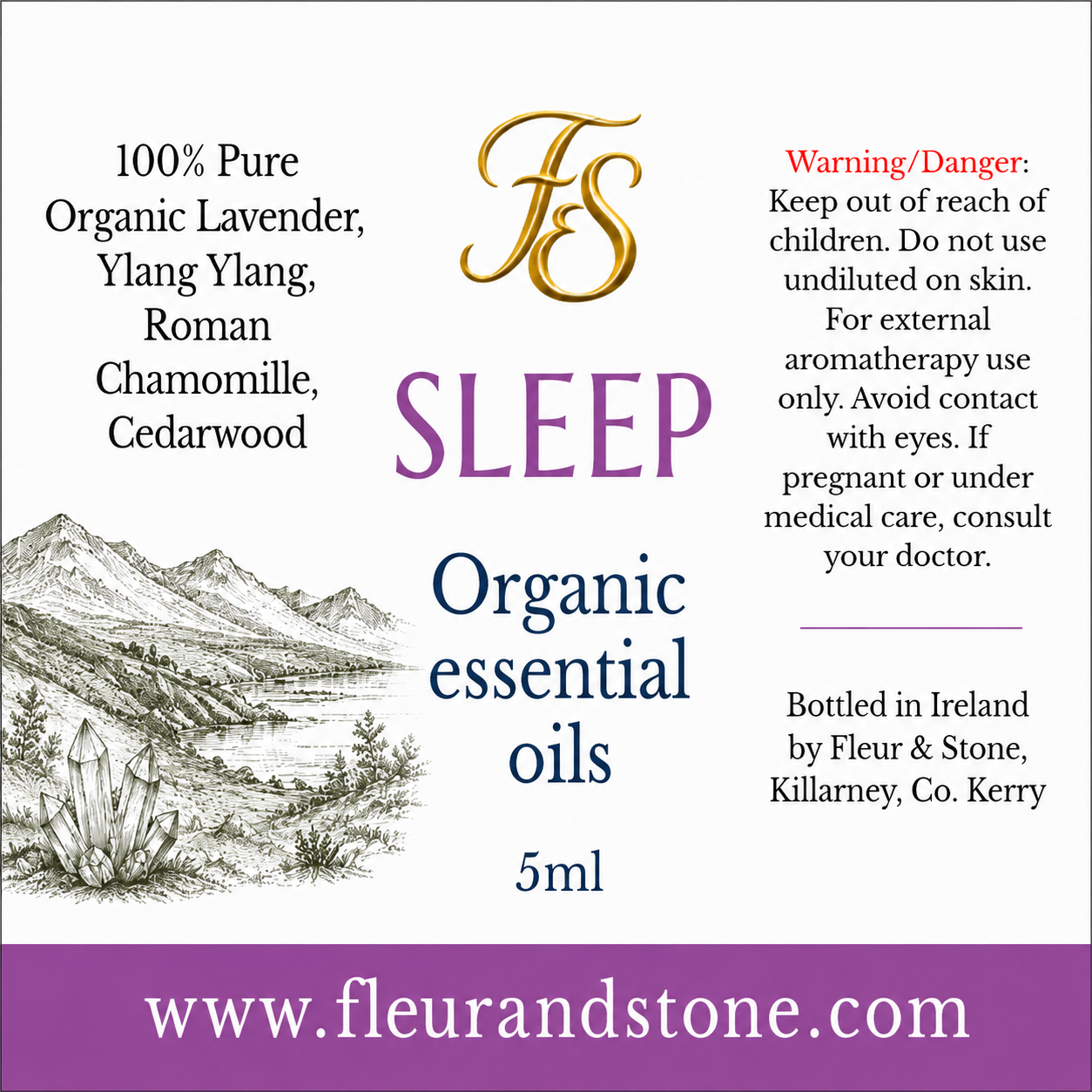 SLEEP Essential Oil Blend | 100% Pure Organic | 5ml