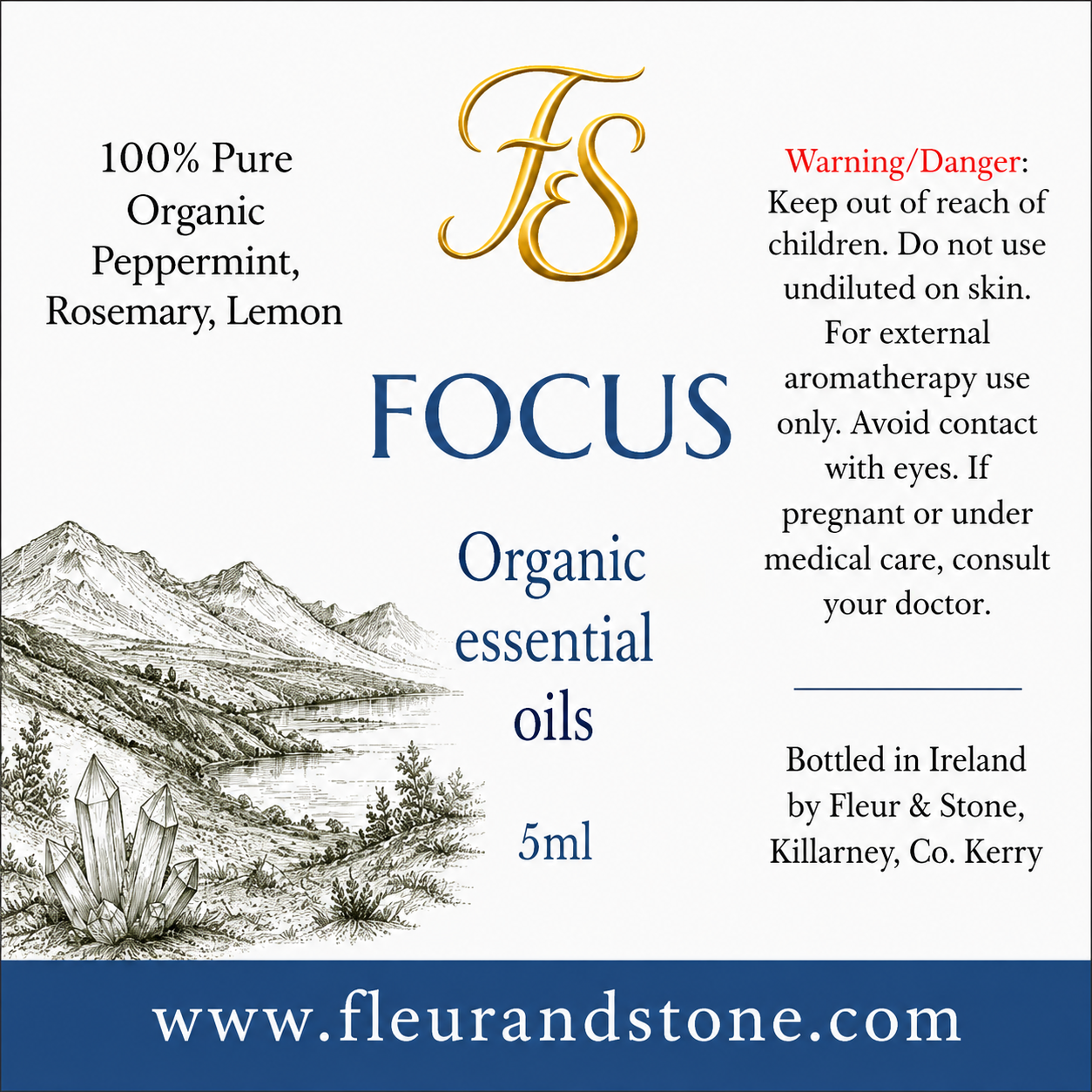 FOCUS Essential Oil Blend | 100% Pure Organic | 5ml