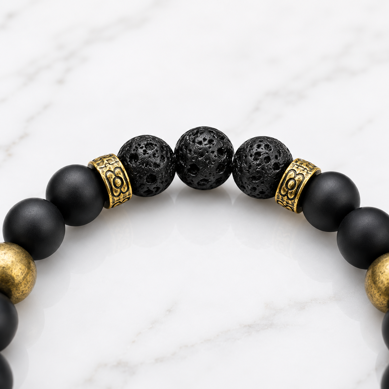 7 Chakra & Matte Onyx Bronze 8mm