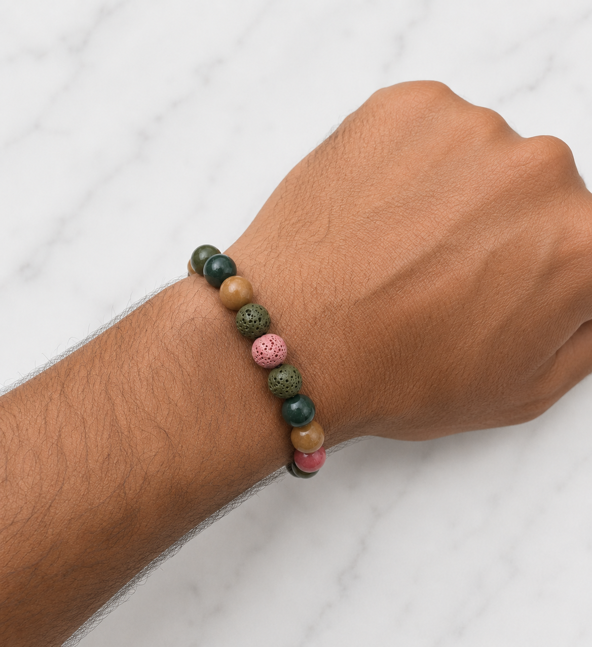 Alashan Agate & Lava 10mm