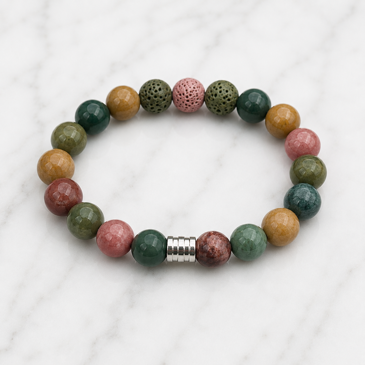 Alashan Agate & Lava 10mm