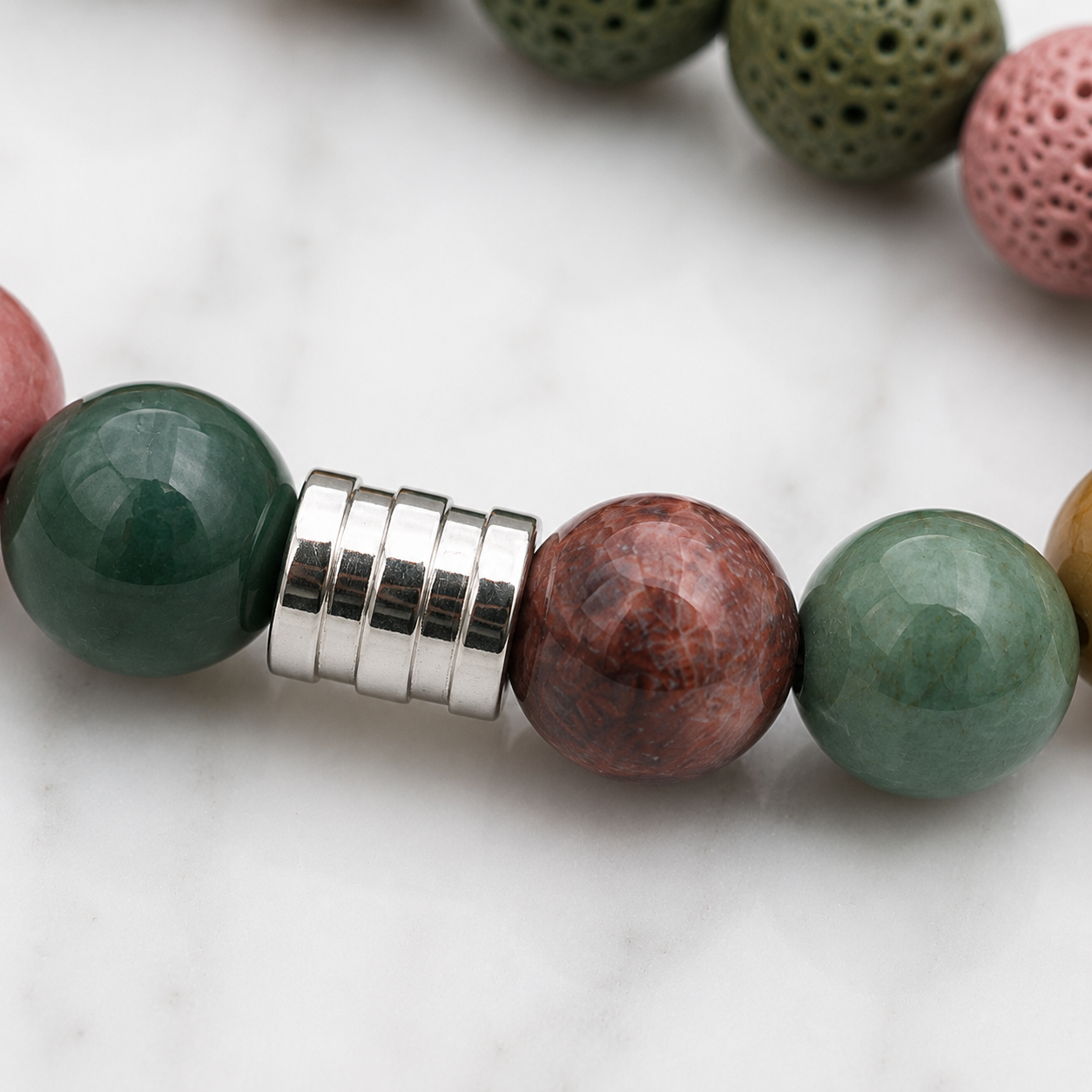 Alashan Agate & Lava 10mm