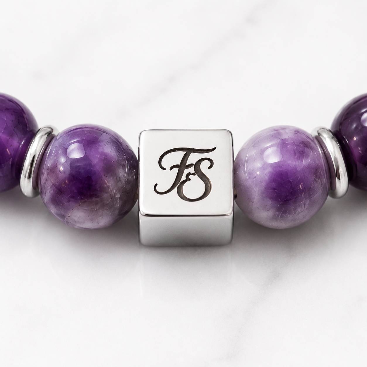 Amethyst & Rose Quartz 8mm